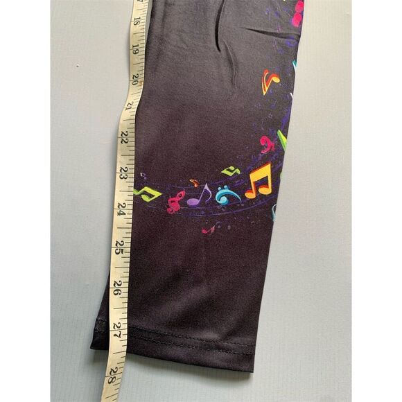Women's Music Note Print Leggings Multicolor Size L Casual‎ - Picture 9 of 13